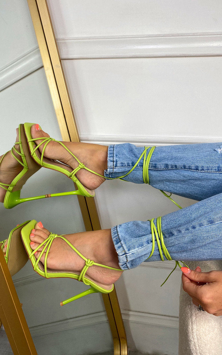 She Wears Glory™ Lace Up Heels