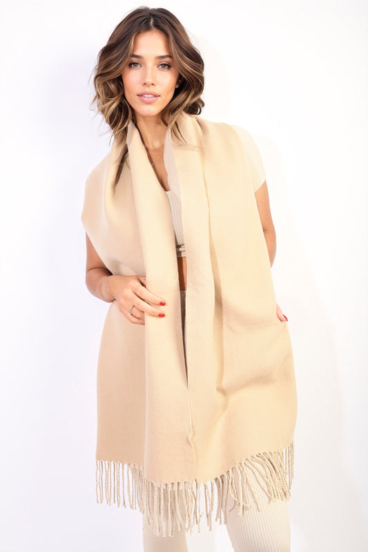 She Wears Glory™ Winter Oversized Scarf with Tassel