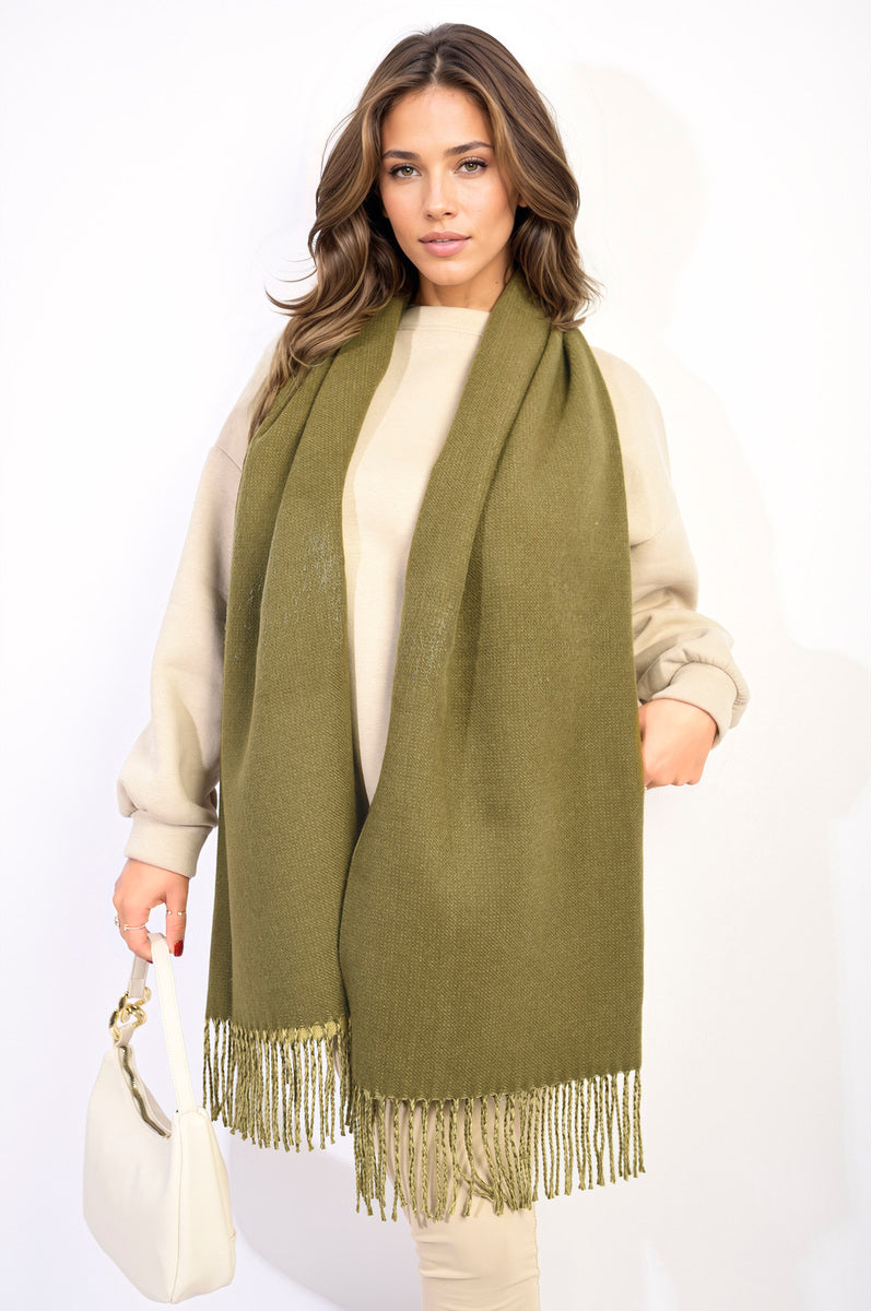 She Wears Glory™ Winter Oversized Scarf with Tassel