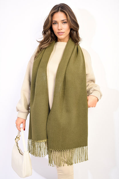 She Wears Glory™ Winter Oversized Scarf with Tassel