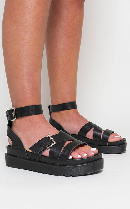 She Wears Glory™ Leather Chunky Platform Sandals