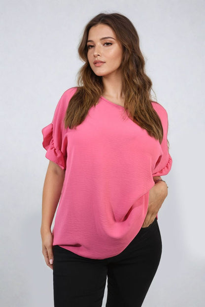 She Wears Glory™ Frill Sleeve Top