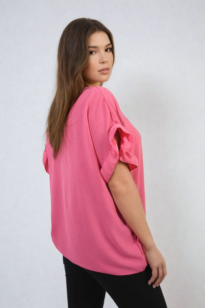 She Wears Glory™ Frill Sleeve Top