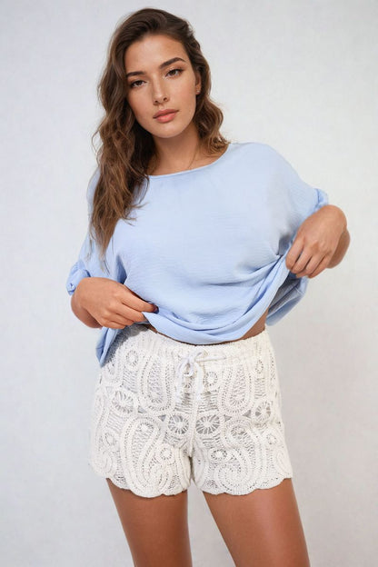 She Wears Glory™ Frill Sleeve Top