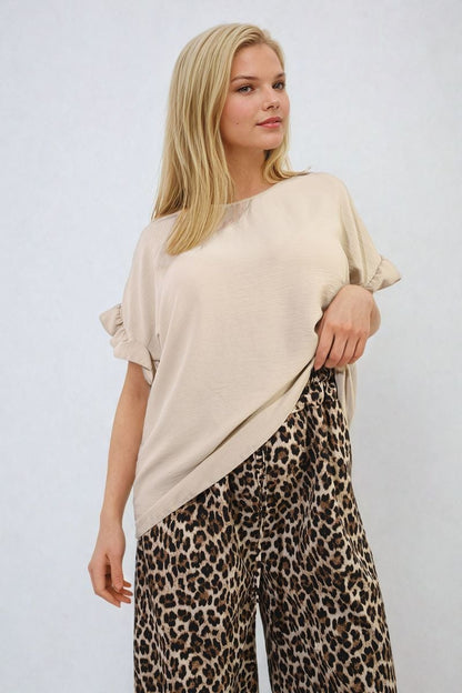 She Wears Glory™ Frill Sleeve Top