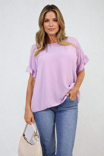 She Wears Glory™ Frill Sleeve Top
