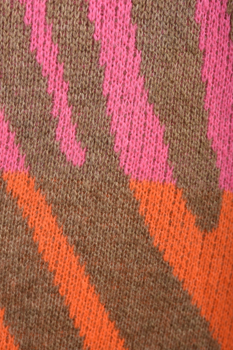 Zebra Stripe Knitted Jumper - She Wears Glory Beverly Hills