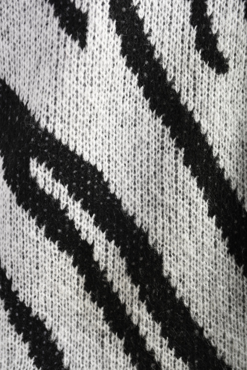 Zebra Stripe Knitted Jumper - She Wears Glory Beverly Hills