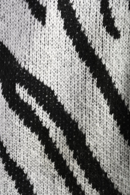 Zebra Stripe Knitted Jumper - She Wears Glory Beverly Hills