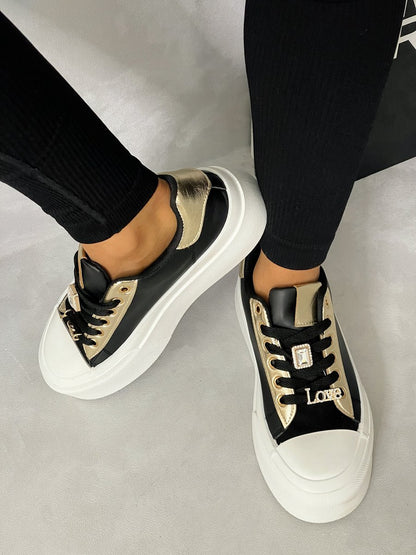 Lace Up Love Platform Trainers - She Wears Glory Beverly Hills