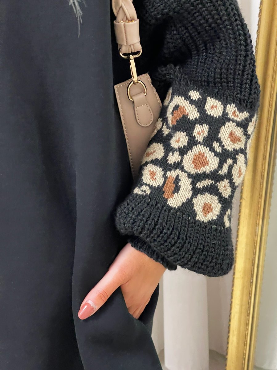 Leopard Print Knitted Sleeve Hoodie - She Wears Glory Beverly Hills