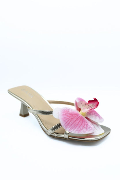 Floral Strap High Heels - She Wears Glory Beverly Hills