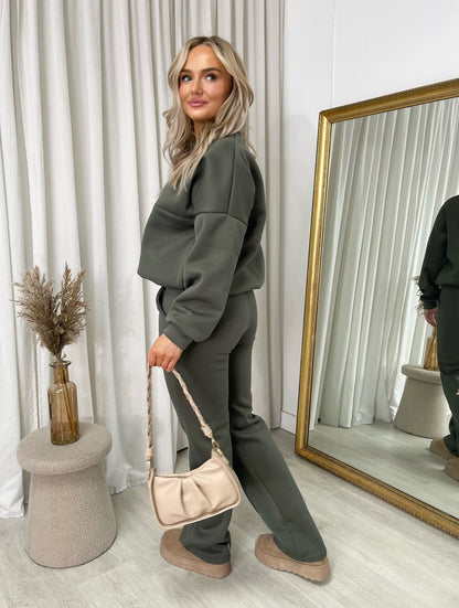 She Wears Glory™ Zip Bomber Jacket and Trouser Co-ord Set - She Wears Glory Beverly Hills