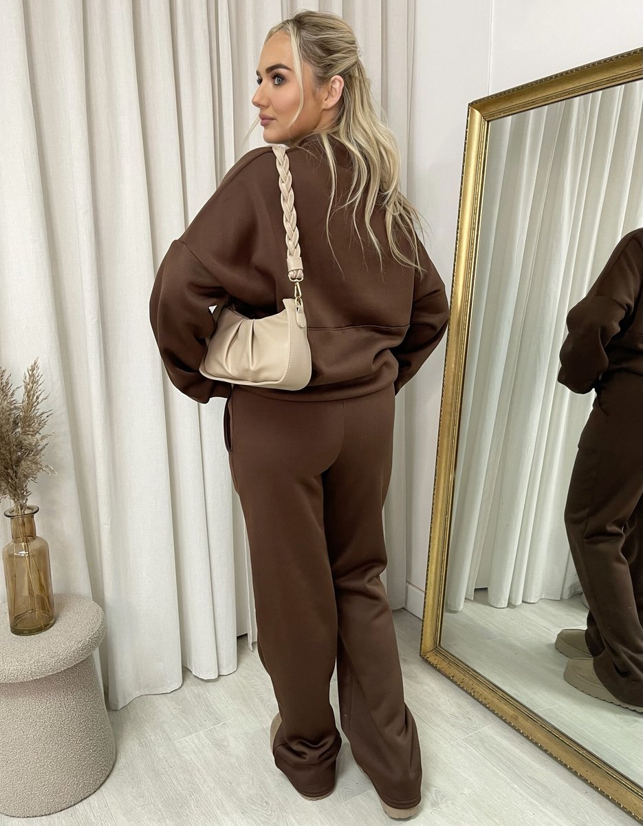 She Wears Glory™ Zip Bomber Jacket and Trouser Co-ord Set - She Wears Glory Beverly Hills