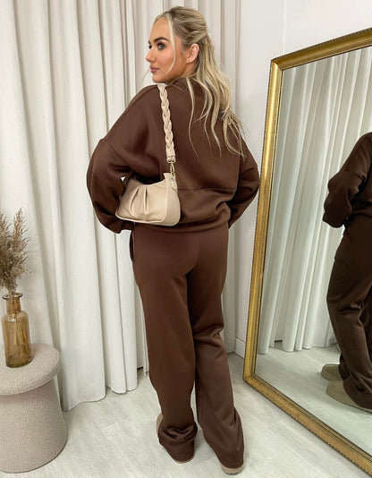 She Wears Glory™ Zip Bomber Jacket and Trouser Co-ord Set - She Wears Glory Beverly Hills