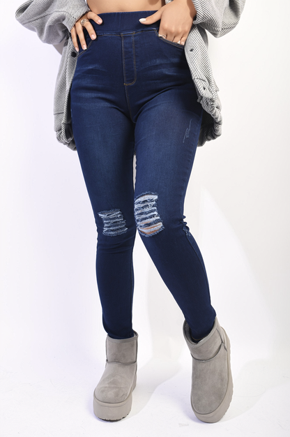 She Wears Glory™ High Waisted Ripped Skinny Jeggings
