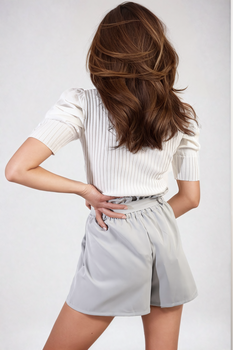 She Wears Glory™ High Waist Tie Belt Shorts