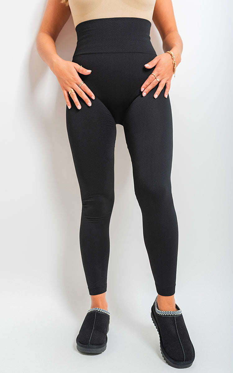 She Wears Glory™ High Waist Tummy Compression Slimming Leggings - Big Size
