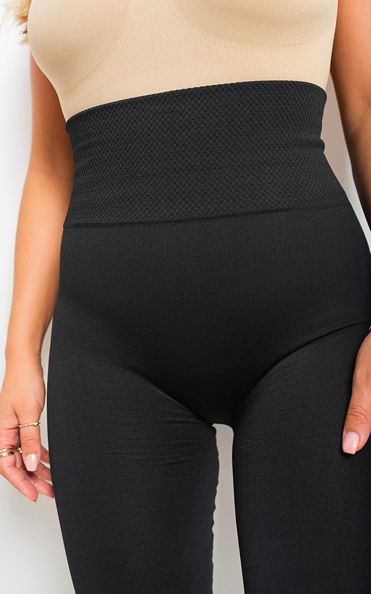 She Wears Glory™ High Waist Tummy Compression Slimming Leggings - Big Size