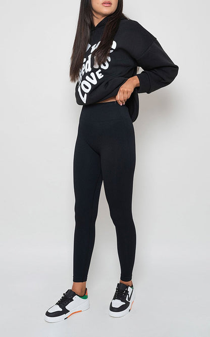 She Wears Glory™ Lightweight High Waisted Rib Curvy Leggings