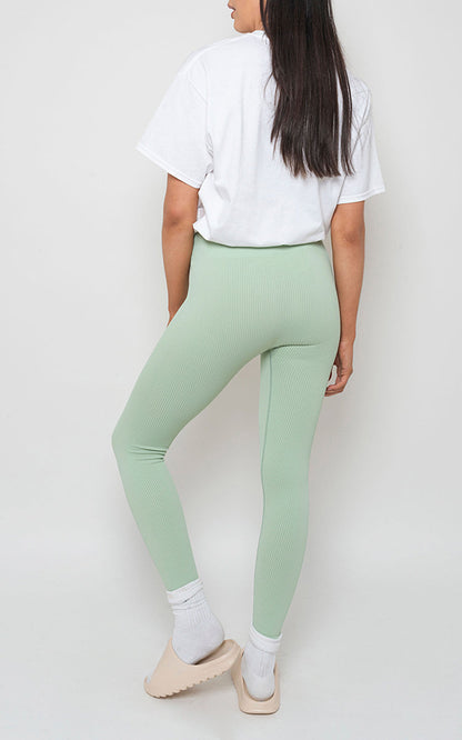 She Wears Glory™ Lightweight High Waisted Rib Curvy Leggings