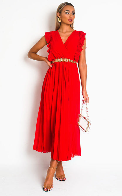 She Wears Glory™ Pleated Maxi Dress