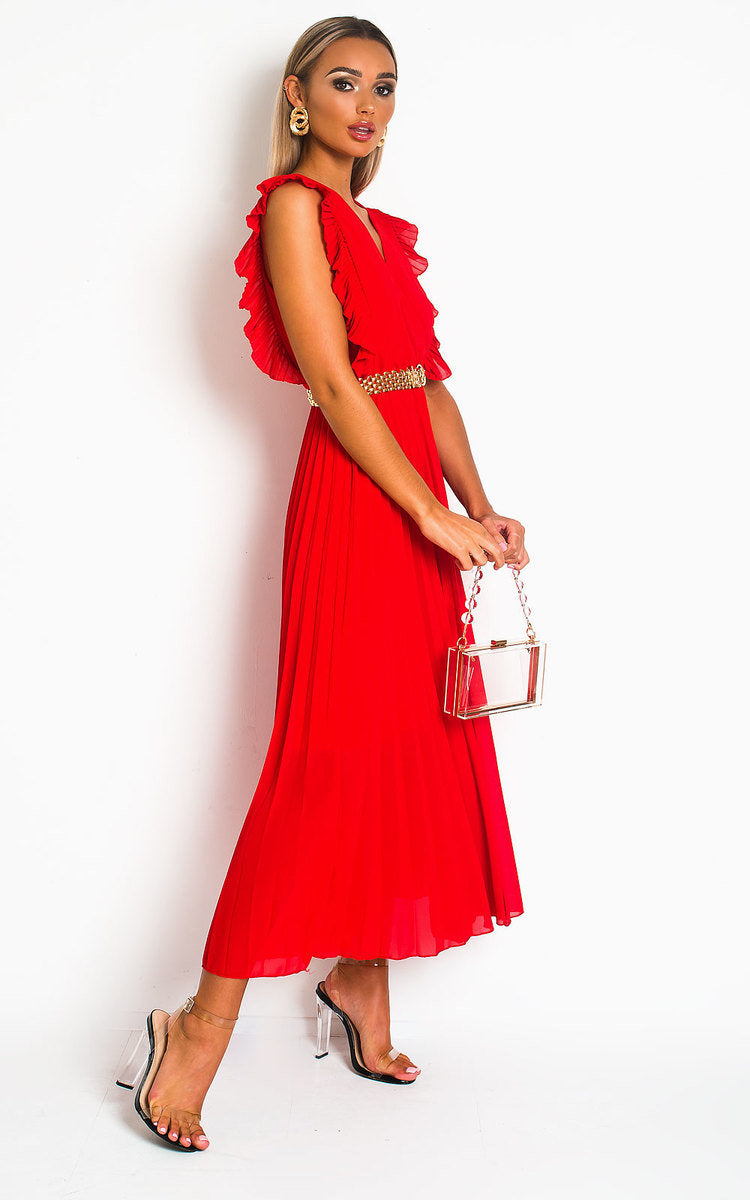 She Wears Glory™ Pleated Maxi Dress