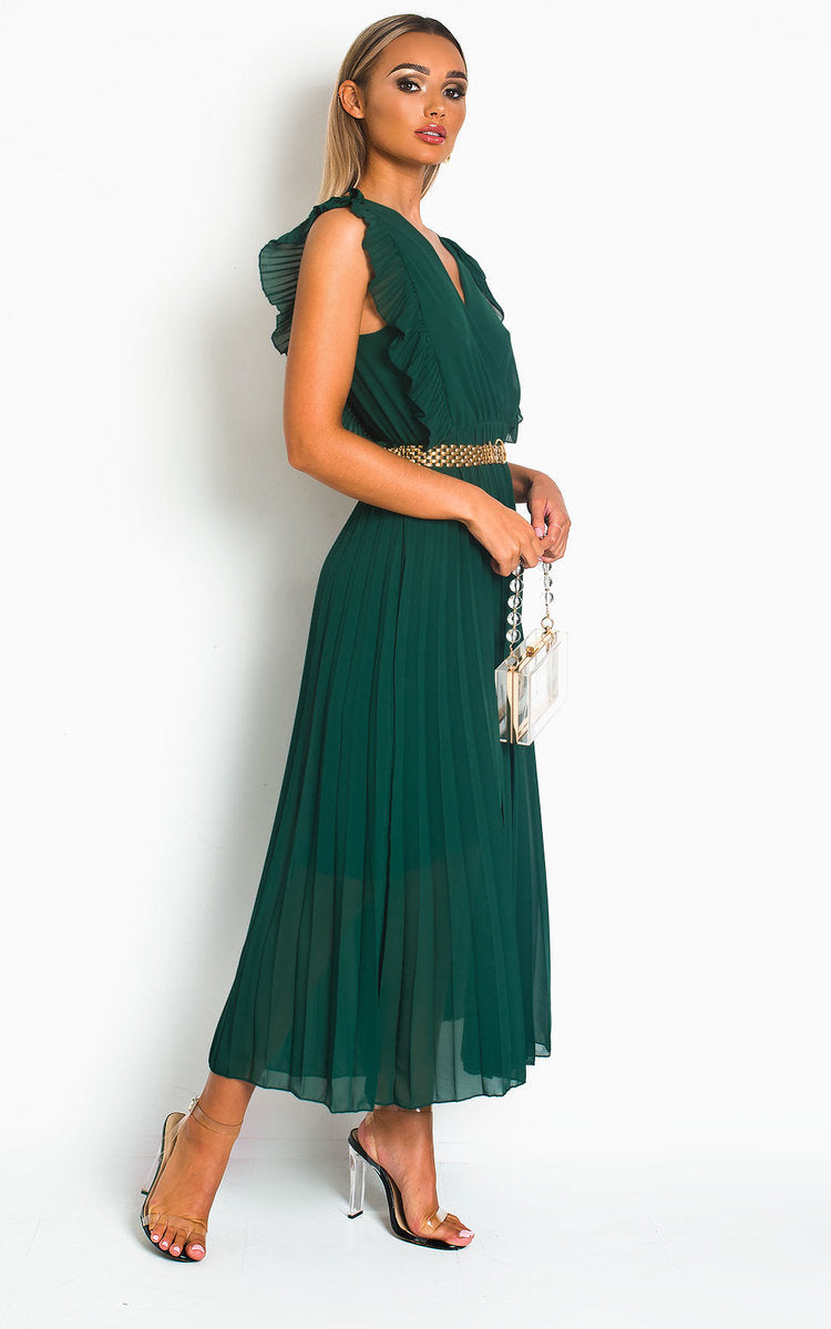 She Wears Glory™ Pleated Maxi Dress