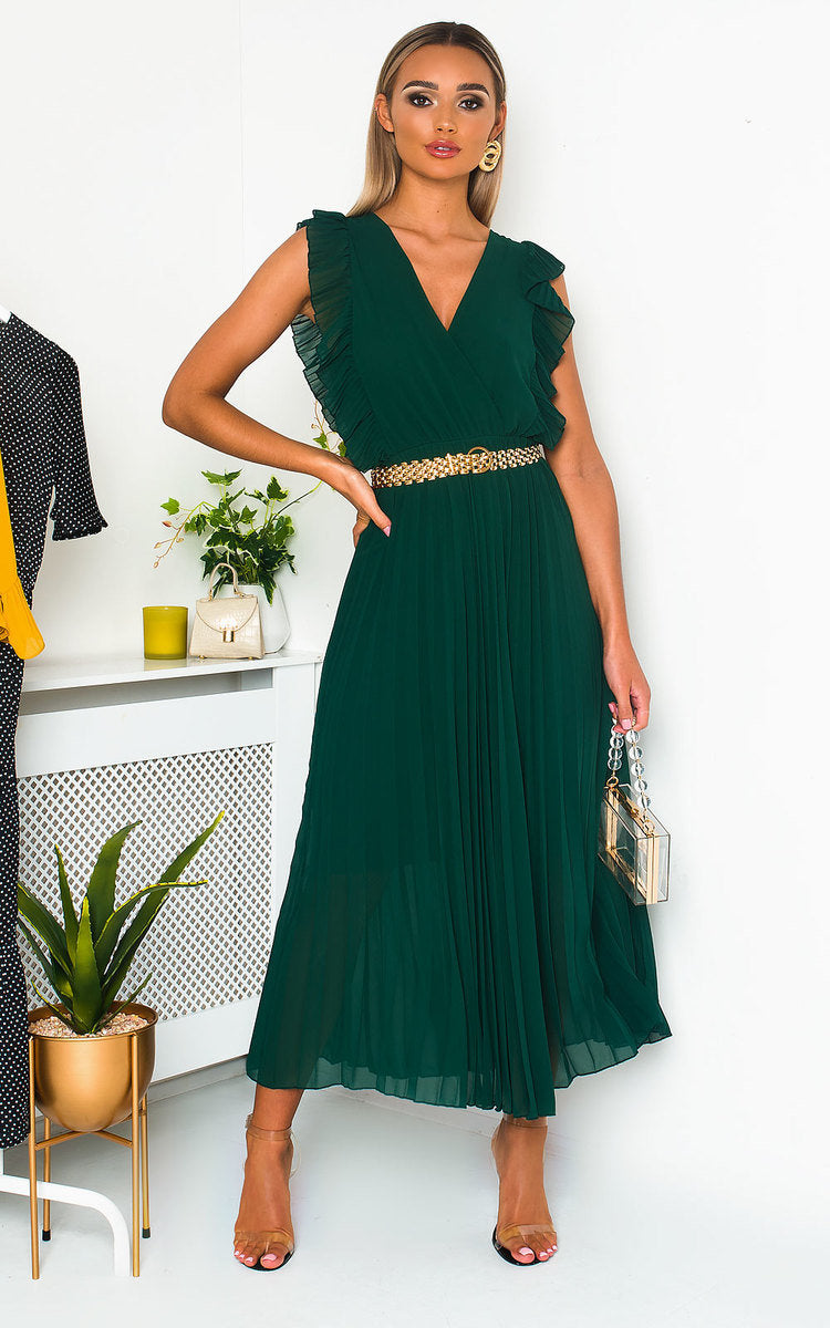 She Wears Glory™ Pleated Maxi Dress