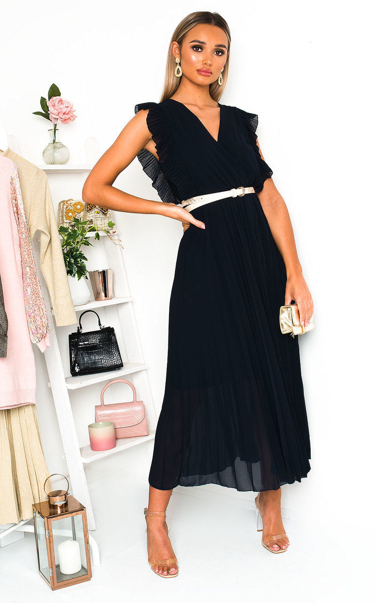 She Wears Glory™ Pleated Maxi Dress