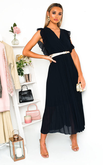 She Wears Glory™ Pleated Maxi Dress