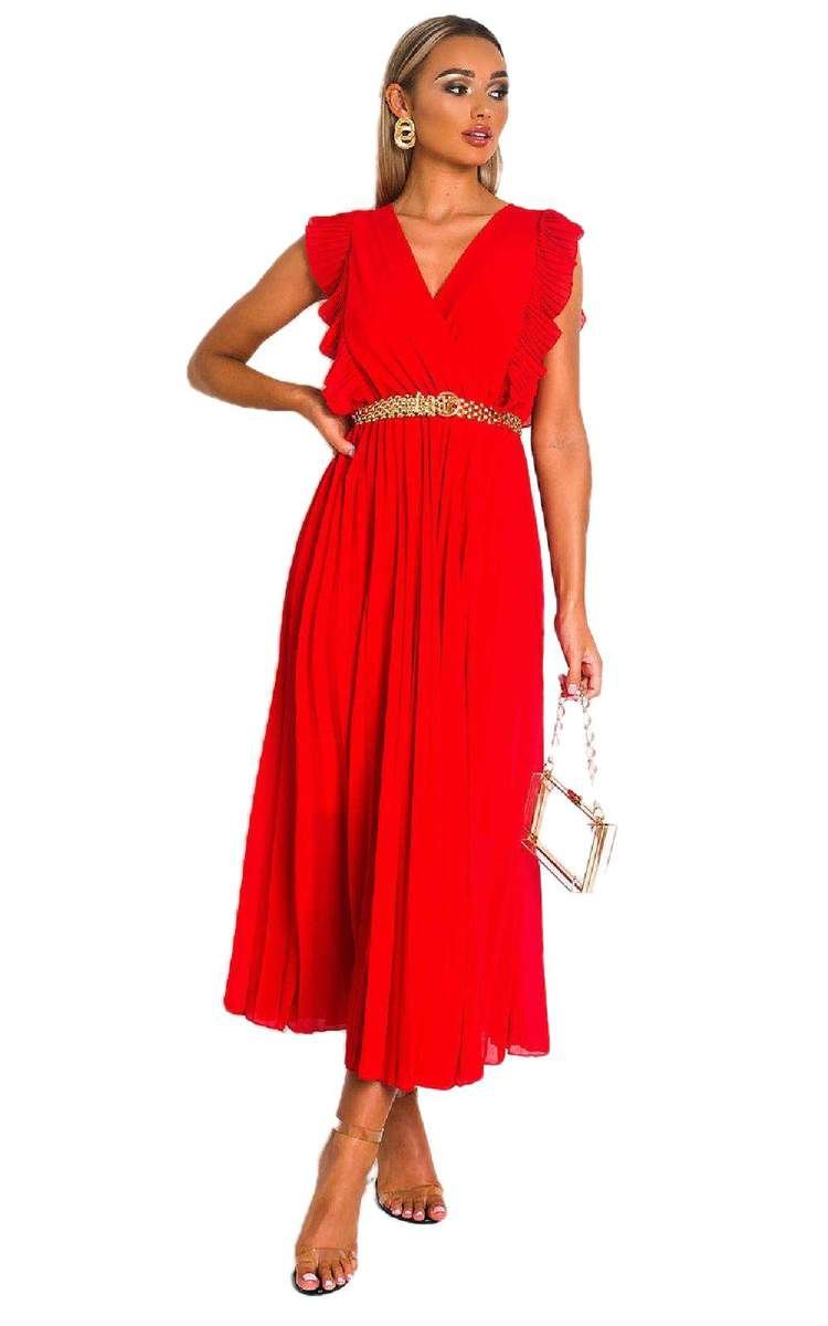 She Wears Glory™ Pleated Maxi Dress