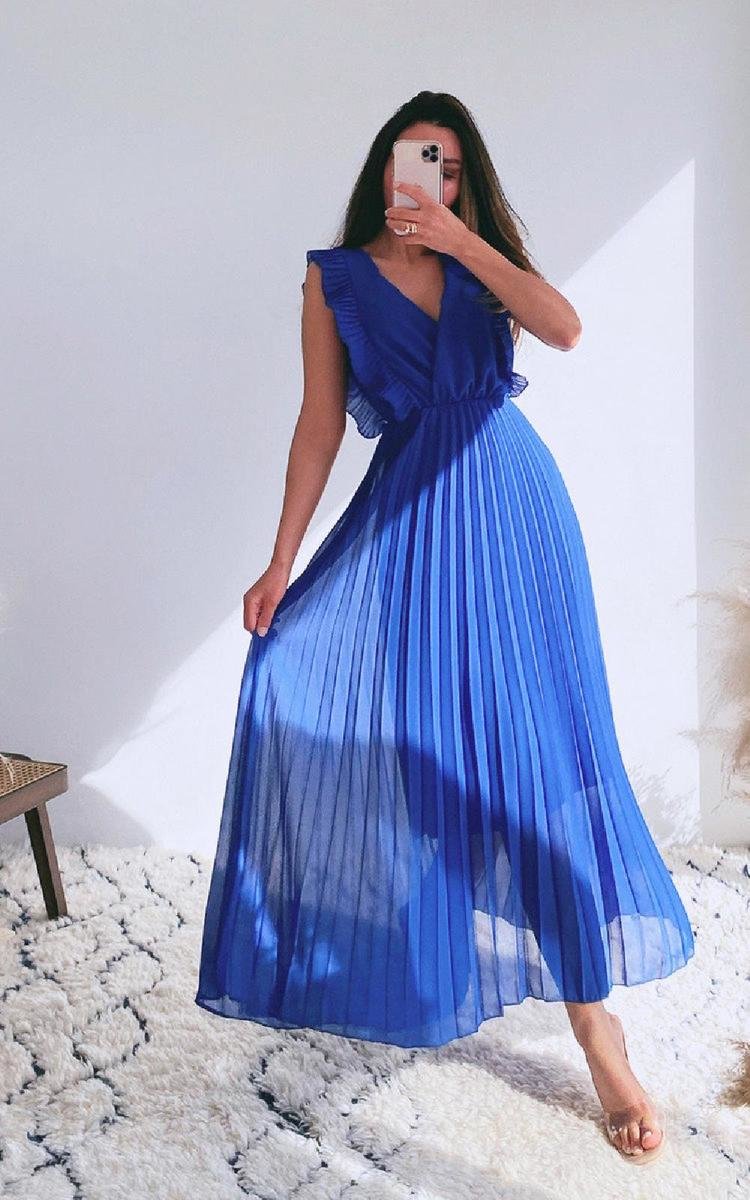 She Wears Glory™ Pleated Maxi Dress