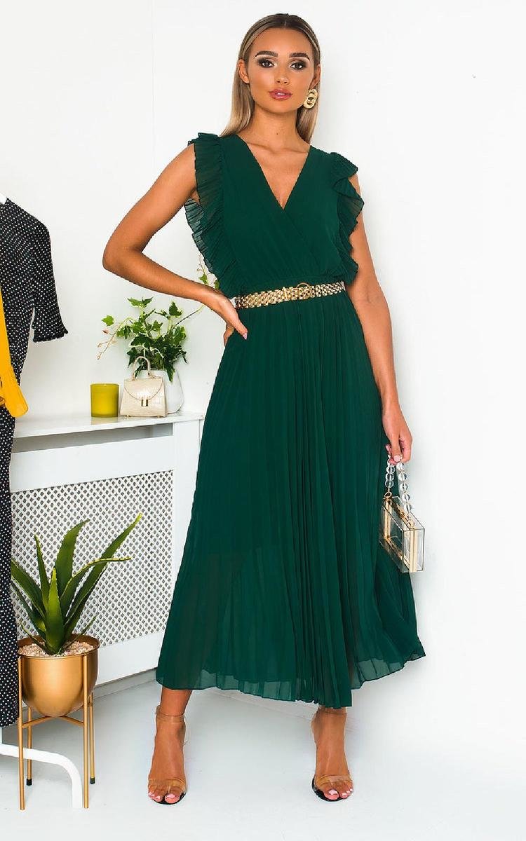 She Wears Glory™ Pleated Maxi Dress