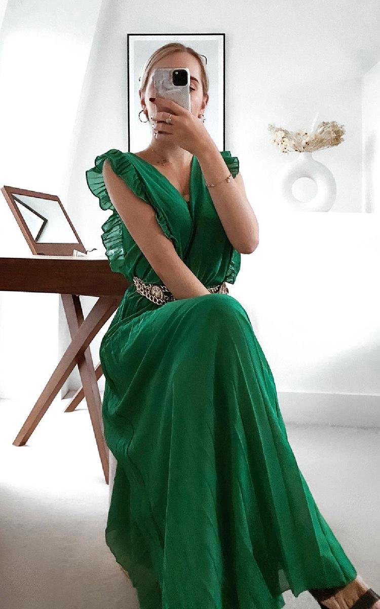 She Wears Glory™ Pleated Maxi Dress