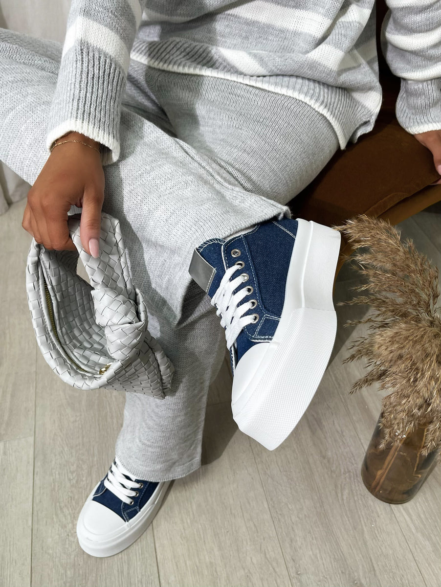 Luxe Bee Decorative Lace Up Platform Trainers - She Wears Glory Beverly Hills