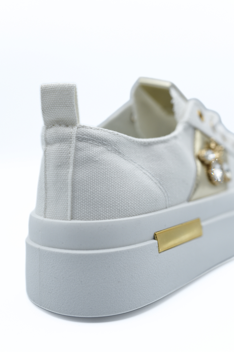 Luxe Bee Decorative Lace Up Platform Trainers - She Wears Glory Beverly Hills