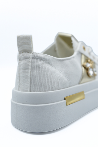 Luxe Bee Decorative Lace Up Platform Trainers - She Wears Glory Beverly Hills