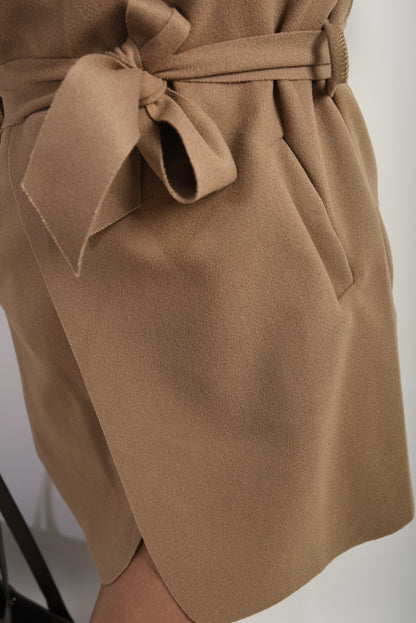 She Wears Glory™ Wide Lapel Sleeveless Belted Jacket