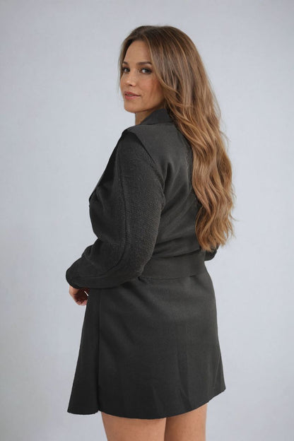 She Wears Glory™ Wide Lapel Sleeveless Belted Jacket