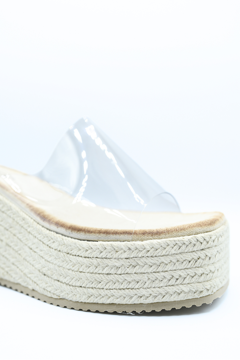 Transparent Strap Platform Wedge Heels - She Wears Glory Beverly Hills
