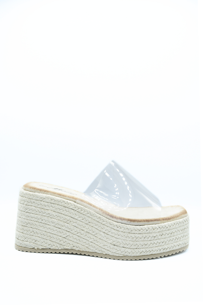 Transparent Strap Platform Wedge Heels - She Wears Glory Beverly Hills