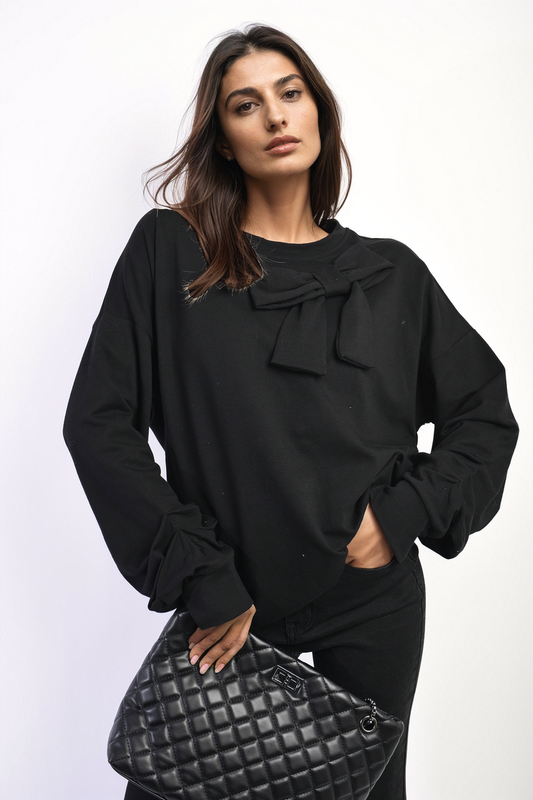 She Wears Glory™ Long Sleeve Bow Detail Jumper