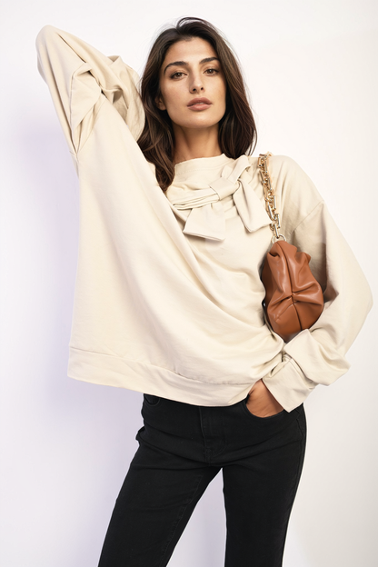 She Wears Glory™ Long Sleeve Bow Detail Jumper