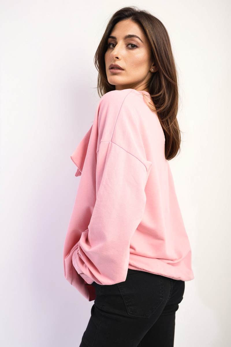 She Wears Glory™ Long Sleeve Bow Detail Jumper