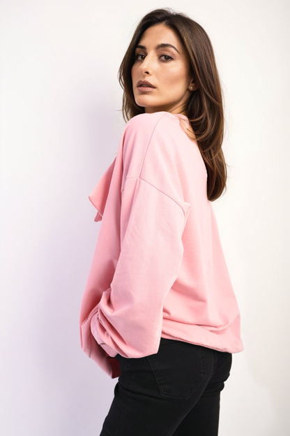 She Wears Glory™ Long Sleeve Bow Detail Jumper