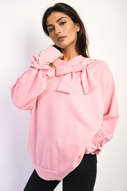 She Wears Glory™ Long Sleeve Bow Detail Jumper