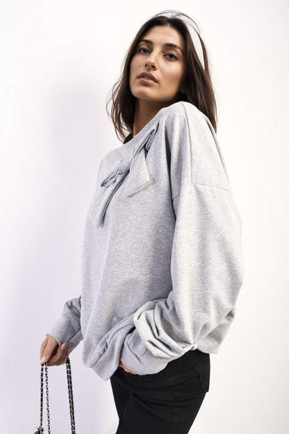 She Wears Glory™ Long Sleeve Bow Detail Jumper