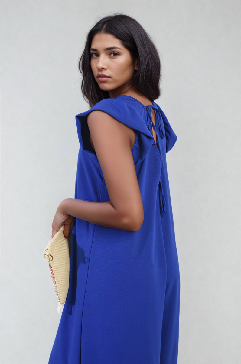 She Wears Glory™ Ruffle Sleeve V-Neck Loose Waist Wide Leg Jumpsuit