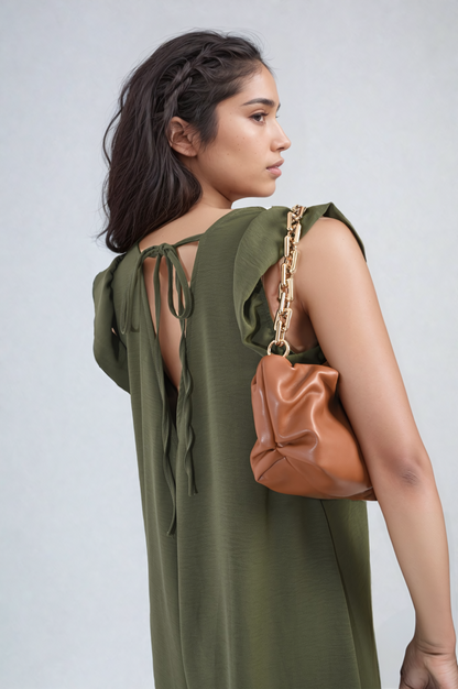 She Wears Glory™ Ruffle Sleeve V-Neck Loose Waist Wide Leg Jumpsuit